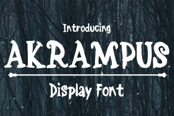 Akrampus: A Scary Christmas Display Font for Editorial Play