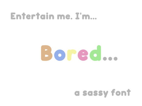 Bored Font: A Chunky Cute Bubble Display Typeface for Bold Handmade Projects