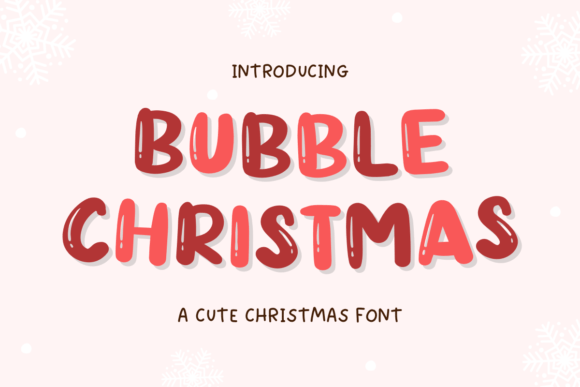 Bubble Christmas Font for Festive Craft Projects