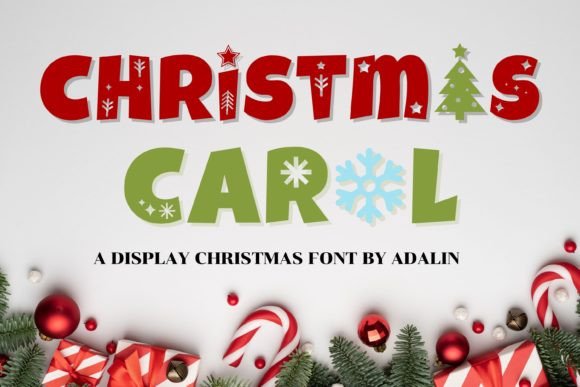 Christmas Carol: A Charming Display Font for Holiday Designs