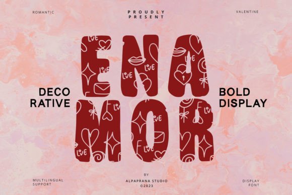 Enamor Font: Romantic Display Fonts for Handmade Brands