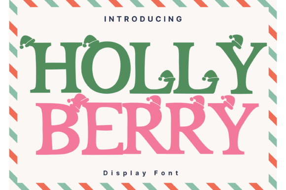 Holly Berry Display Font for Handmade Creators