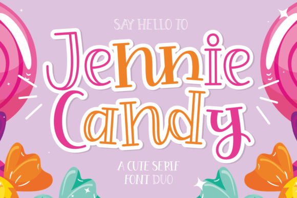 Jennie Candy Font for Handmade Charm and Display Magic