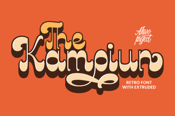 Kampiun Font: Reverse Retro Script for Handmade Charm