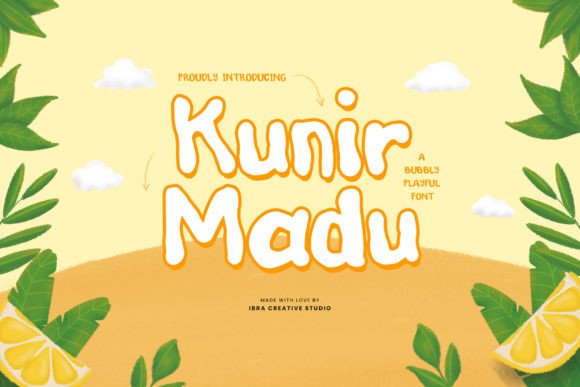 Kunir Madu: A Playful Display Font for Bright, Bubbly Branding