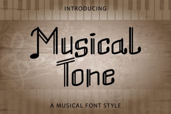 Musical Tone Font: Elegant Music Note Display Typeface
