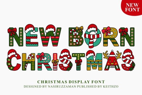 New Born Christmas Font for Festive Branding