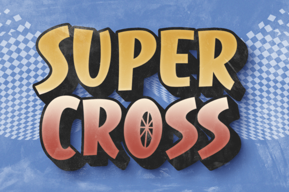 Super Cross Display Font for Playful, Handmade Charm