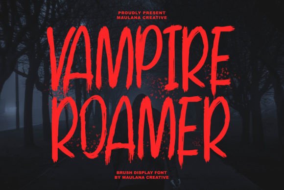 Vampire Roamer Font: Bold Brush Display for Logos & Titles