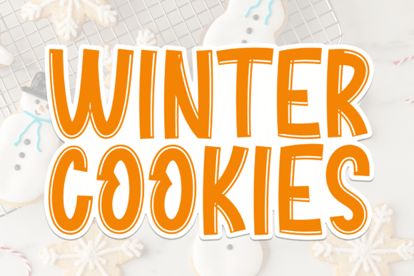 Winter Cookies Font for Festive Branding Projects