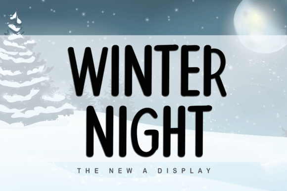 Winter Night Display Font for Playful Brand Identity
